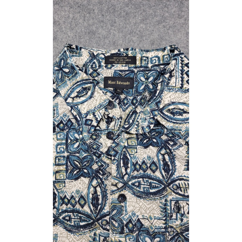 Men's Marc Edwards Hawaiian Shirt  Medium  Multicolor Tropical Cotton